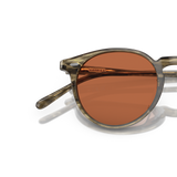 Oliver Peoples N.02 Sun con montatura Bark verde oliva tenue e lenti  Arancione - Variant