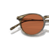 Oliver Peoples N.02 Sun with Soft Olive Bark frame and Orange lenses - Variant