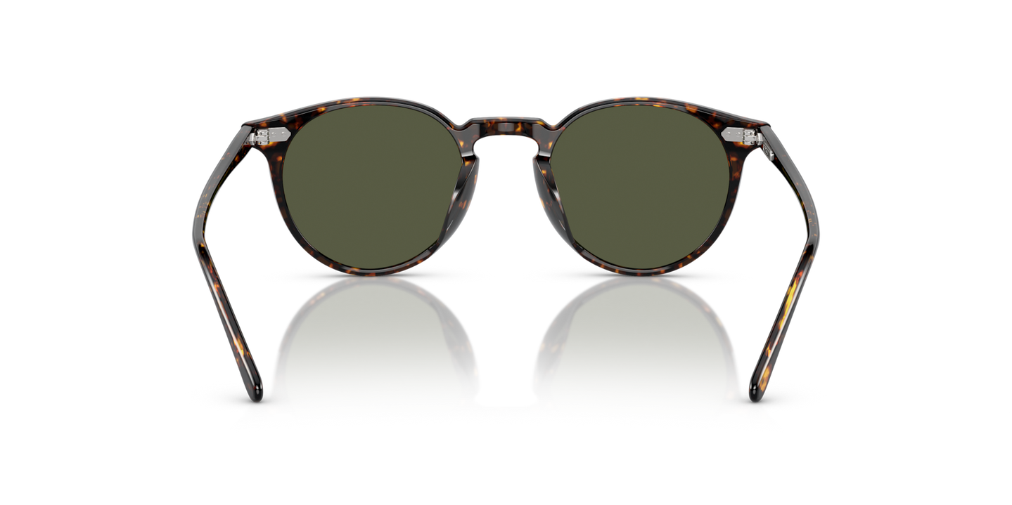 Oliver Peoples N.02 Sun with Atago Tortoise frame and Green lenses - Image Nosepads