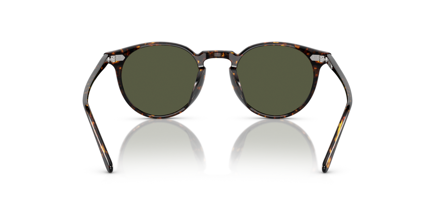 Oliver Peoples N.02 Sun with Atago Tortoise frame and Green lenses - Image Nosepads