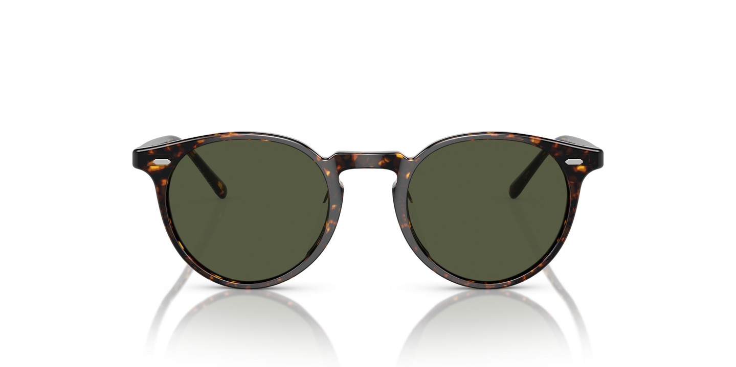 Oliver Peoples N.02 Sun with Atago Tortoise frame and Green lenses - Image Material 