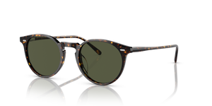 Oliver Peoples N.02 Sun with Atago Tortoise frame and Green lenses - Image 1