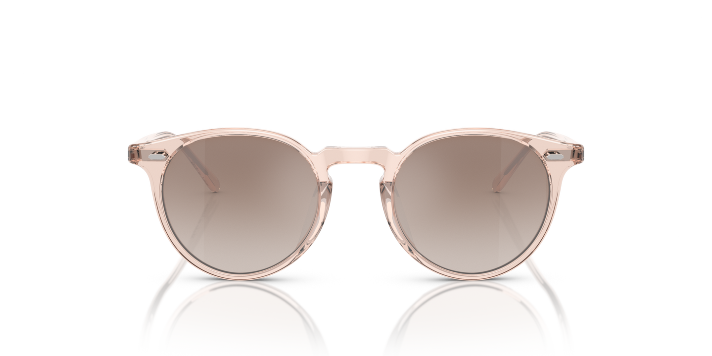 Oliver Peoples N.02 Sun avec une monture Fleur de cerisier et des verres Brun - Image Matériau