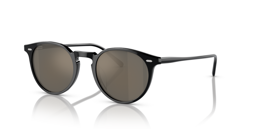 Oliver Peoples N.02 Sun with Kuri Brown frame and Grey Goldtone