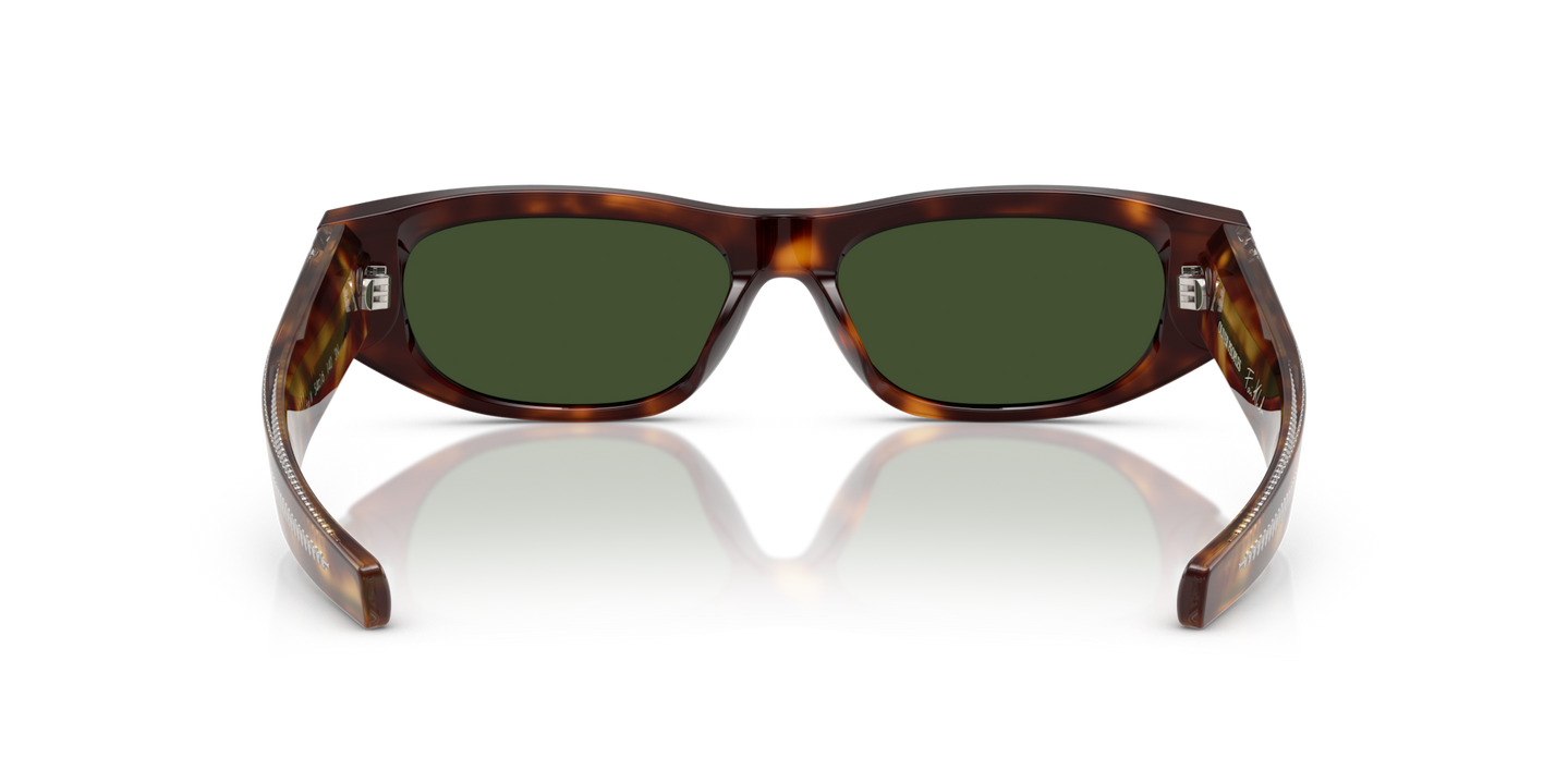 Oliver Peoples Fai II with Dark Mahogany frame and Green lenses - Image Nosepads