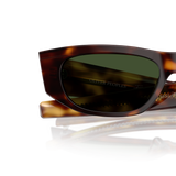 Sie Oliver Peoples Fai II mit Mahagoni dunkel Gestell und Grün Gläsern - Variant