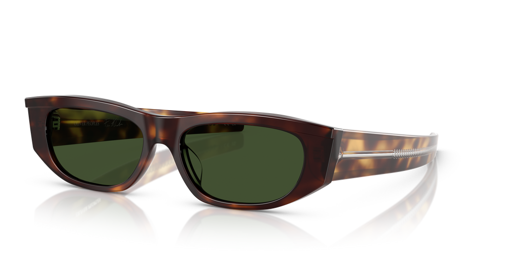 Sie Oliver Peoples Fai II mit Mahagoni dunkel Gestell und Grün Gläsern - Das Bild 2