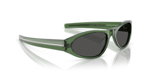 Oliver Peoples Fai III avec une monture Vert translucide et des verres Gris - L'image 3