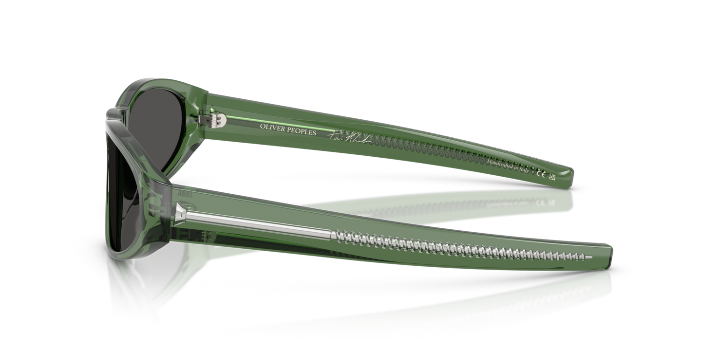 Oliver Peoples Fai III with Translucent Green frame and Grey lenses - Image Hinge