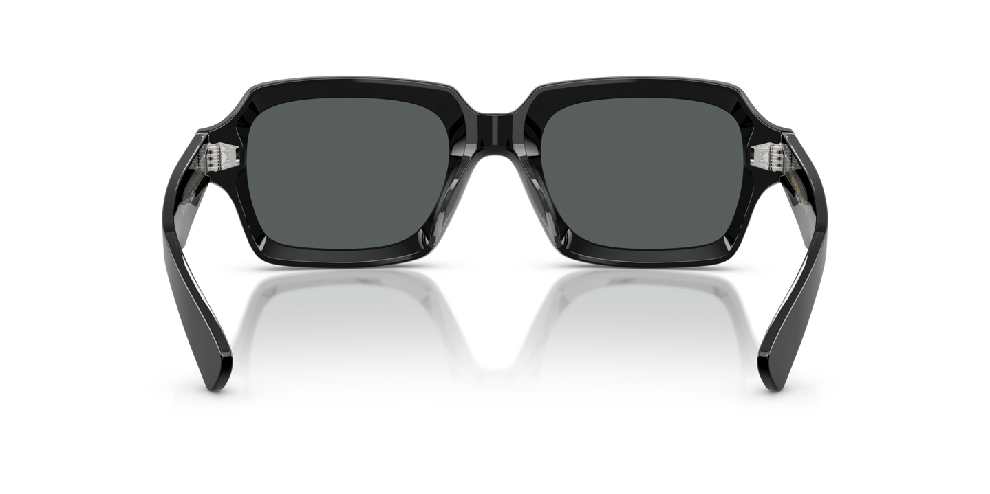 Oliver Peoples Devaney 18k with Black frame and Grey lenses - Image Nosepads