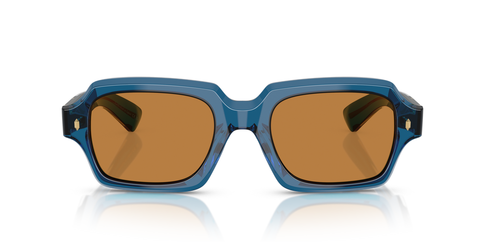 Sie Oliver Peoples Devaney 18k mit Blau durchsichtig Gestell und Braun Gläsern - bild 2