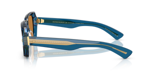 Oliver Peoples Devaney 18k con montatura Blu semitrasparente e lenti  Marrone - L'immagine 4