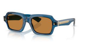 Oliver Peoples Devaney 18k con montatura Blu semitrasparente e lenti  Marrone - L'immagine 1