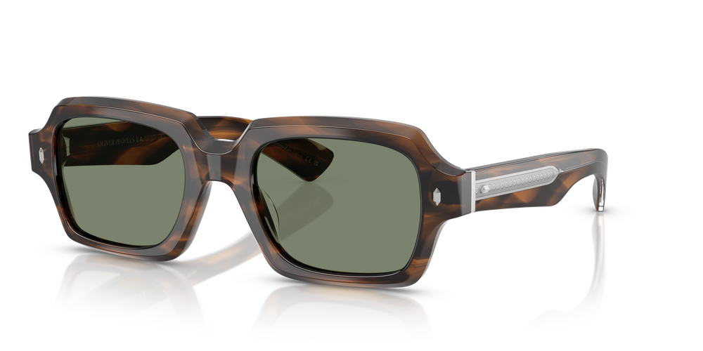 Oliver Peoples Devaney 18k with Barchan frame and Green lenses - Image 3