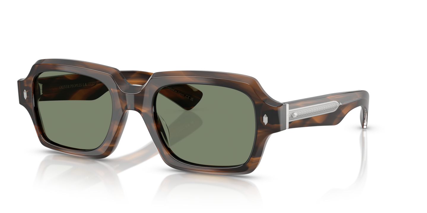 Sie Oliver Peoples Devaney 18k mit Barchan Gestell und Grün Gläsern - Bild Plättchen