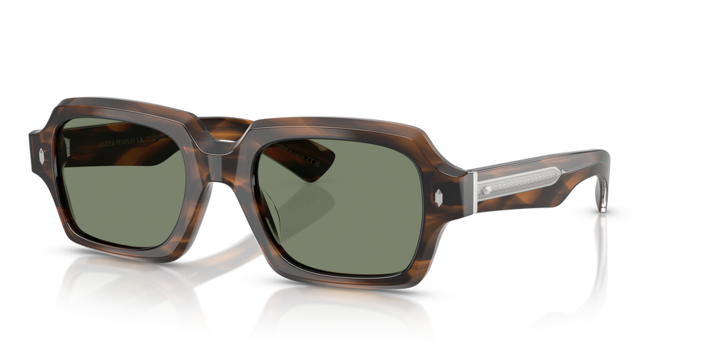 Oliver Peoples Devaney 18k with Barchan frame and Green lenses - image 3