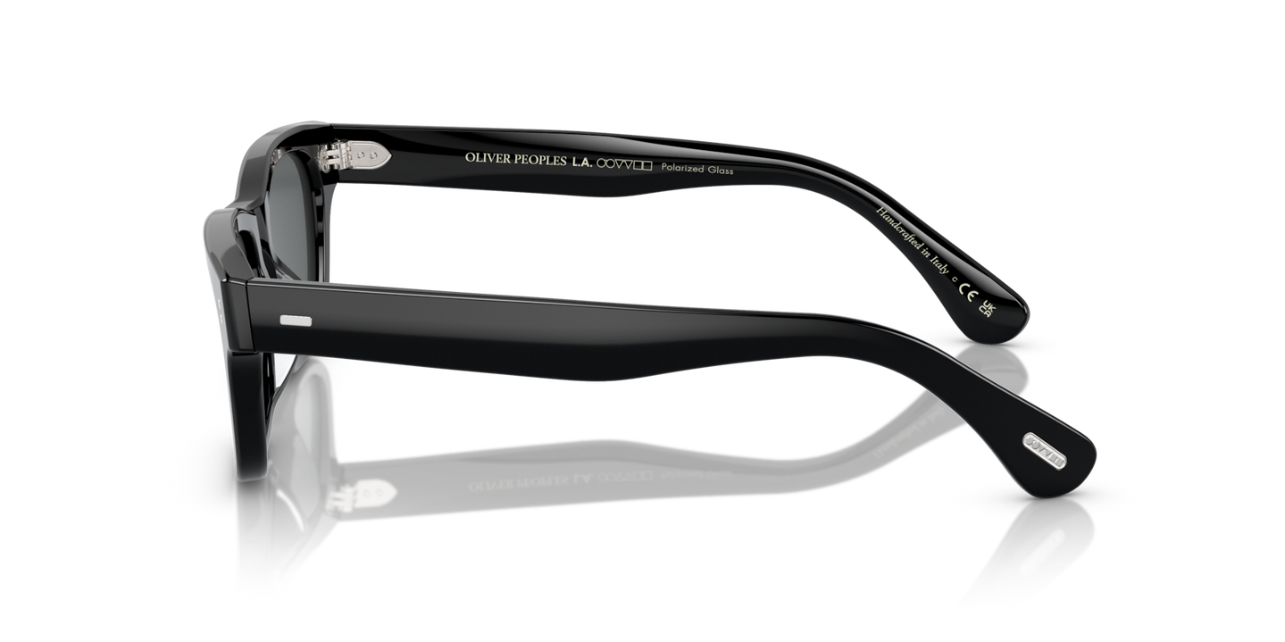 Oliver Peoples Rosson Sun con montura Negro y lentes Gris - Imagen Placas