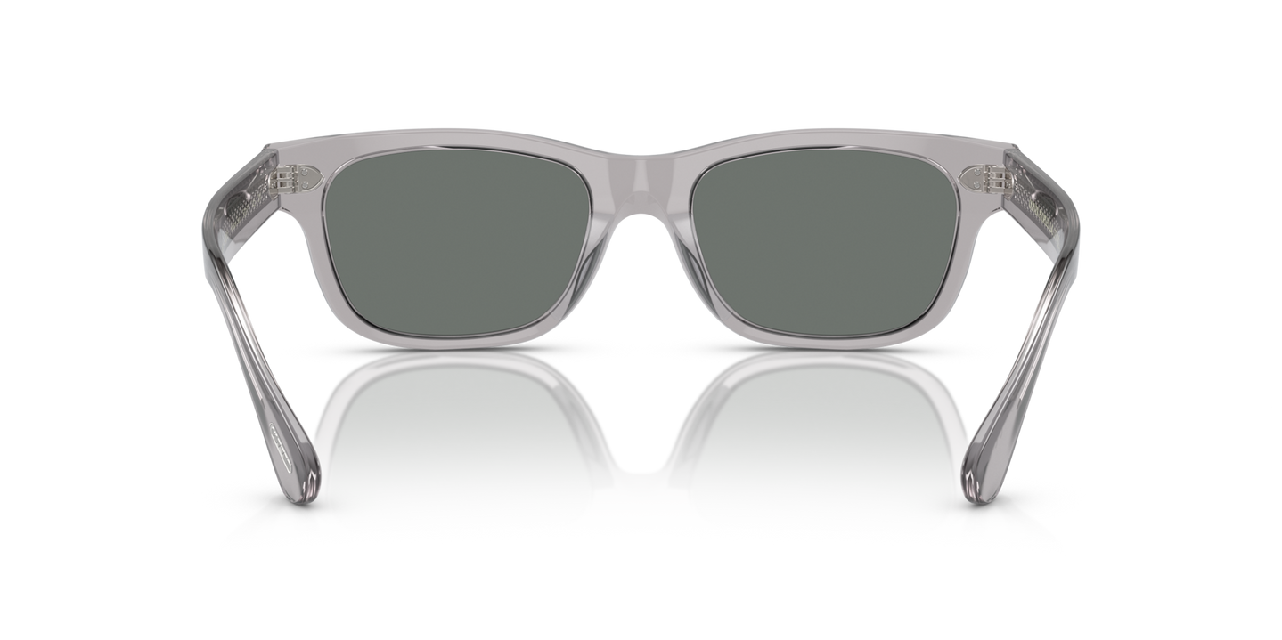 Oliver Peoples Rosson Sun con montura Gris estándar y lentes Azul - Imagen Plaquetas nasales