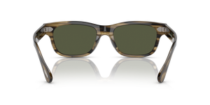 Sie Oliver Peoples Rosson Sun mit Olivgrün Rauch Gestell und Grün Gläsern - Bild 5