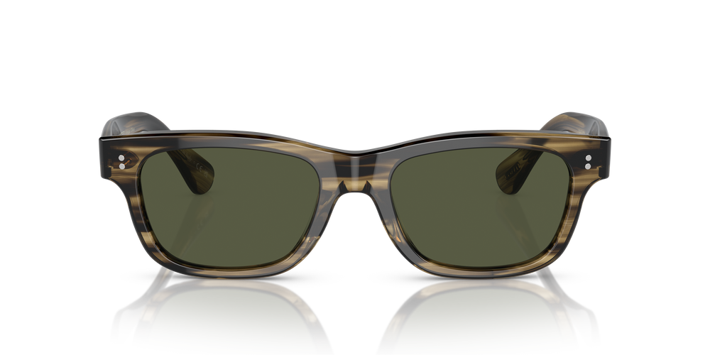 Sie Oliver Peoples Rosson Sun mit Olivgrün Rauch Gestell und Grün Gläsern - Bild 2