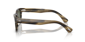 Sie Oliver Peoples Rosson Sun mit Olivgrün Rauch Gestell und Grün Gläsern - Bild 4