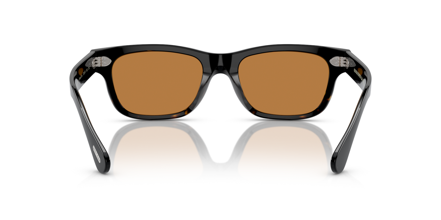 Oliver Peoples Rosson Sun with Black/362 Gradient frame and Brown lenses - Image Nosepads