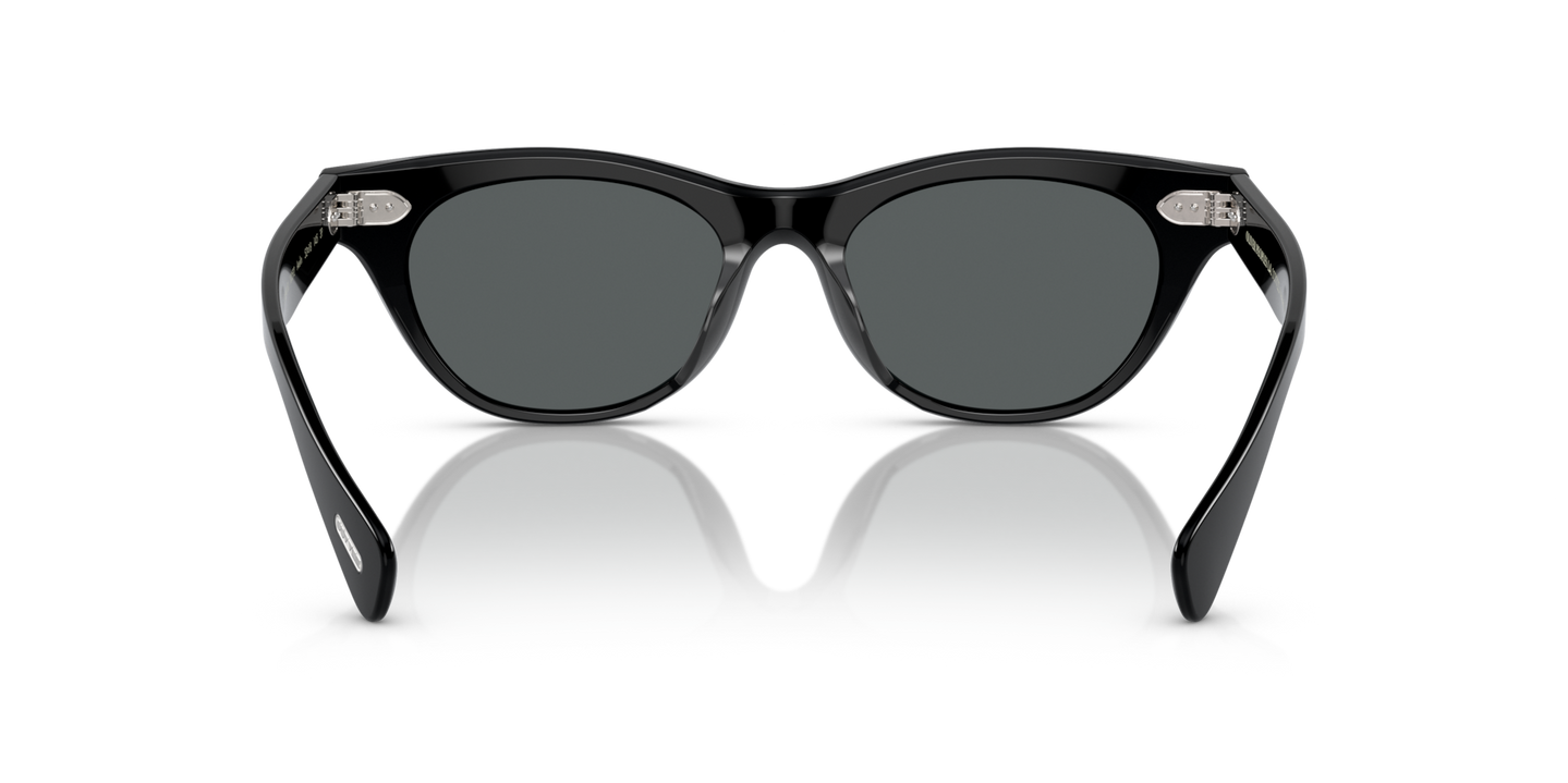 Oliver Peoples Avelin with Black frame and Grey lenses - Image Nosepads