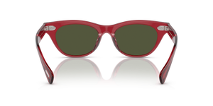 Oliver Peoples Avelin with Translucent Red frame and Green lenses - image 5