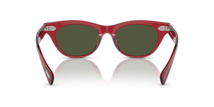 Oliver Peoples Avelin with Translucent Red frame and Green lenses - image 5