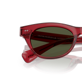 Oliver Peoples Avelin with Translucent Red frame and Green lenses - Variant