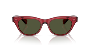 Oliver Peoples Avelin with Translucent Red frame and Green lenses - image 2