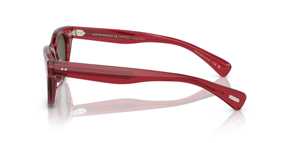 Oliver Peoples Avelin with Translucent Red frame and Green lenses - image 4