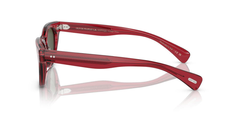 Oliver Peoples Avelin with Translucent Red frame and Green lenses - Image 4