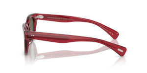 Oliver Peoples Avelin with Translucent Red frame and Green lenses - Image 4