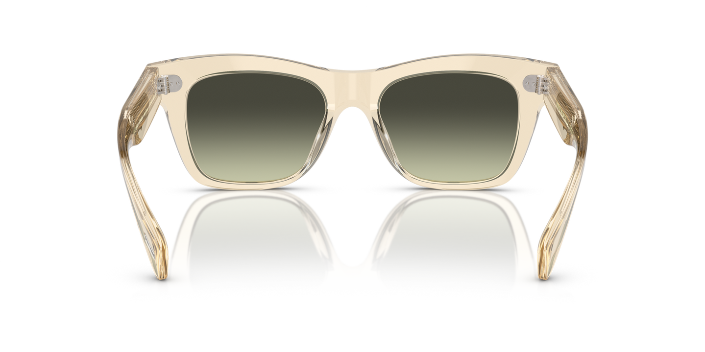 Oliver Peoples Ms. Oliver with Buff frame and Green lenses - Image Nosepads