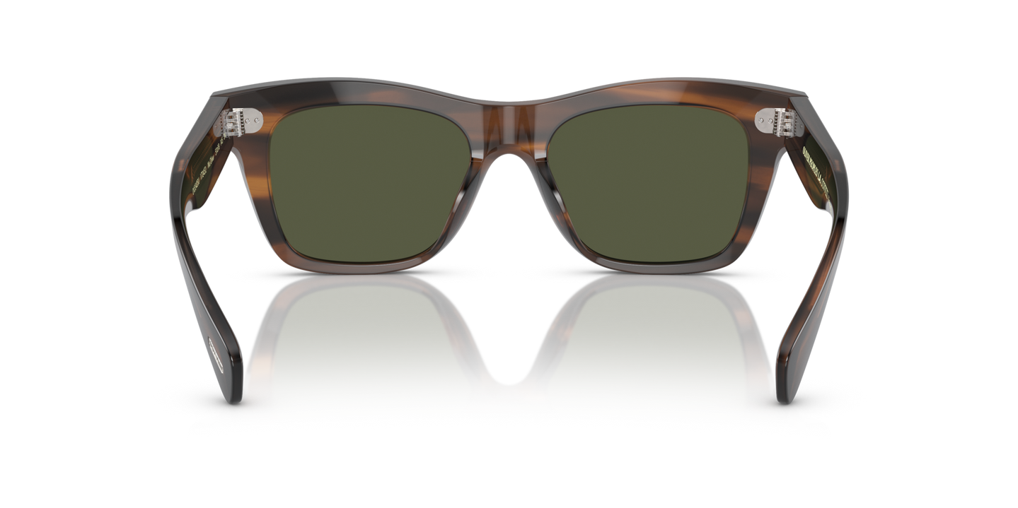 Oliver Peoples Ms. Oliver con montura Tuscany y tortuga y lentes Verde - Imagen Plaquetas nasales