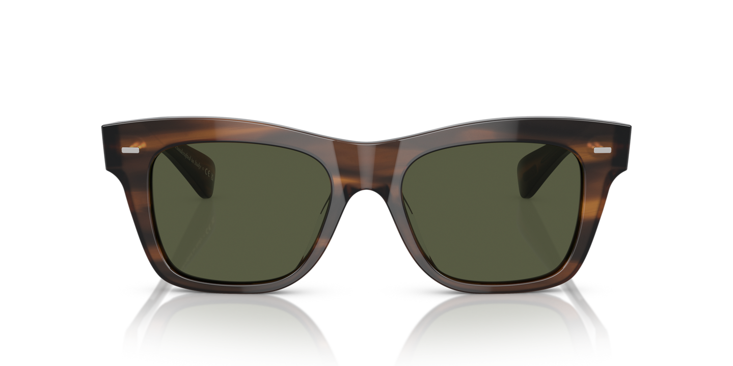 Sie Oliver Peoples Ms. Oliver mit Tortoise Toskana Gestell und Grün Gläsern - Bild Gläser