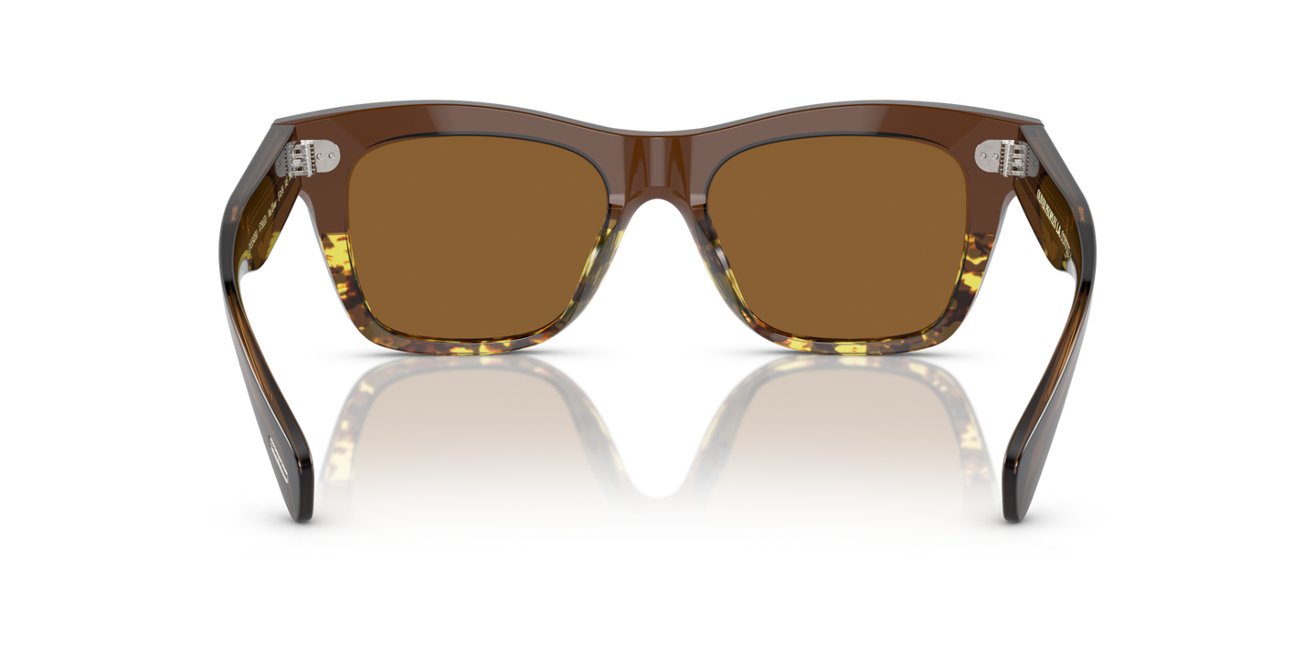 Oliver Peoples Ms. Oliver with Espresso/382 Gradient frame and Brown lenses - Image Nosepads