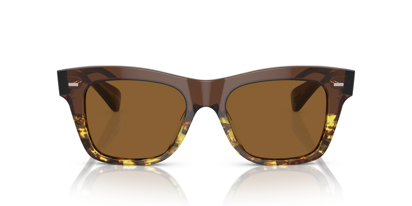 Oliver Peoples Ms. Oliver with Espresso/382 Gradient frame and Brown lenses - Image Lenses