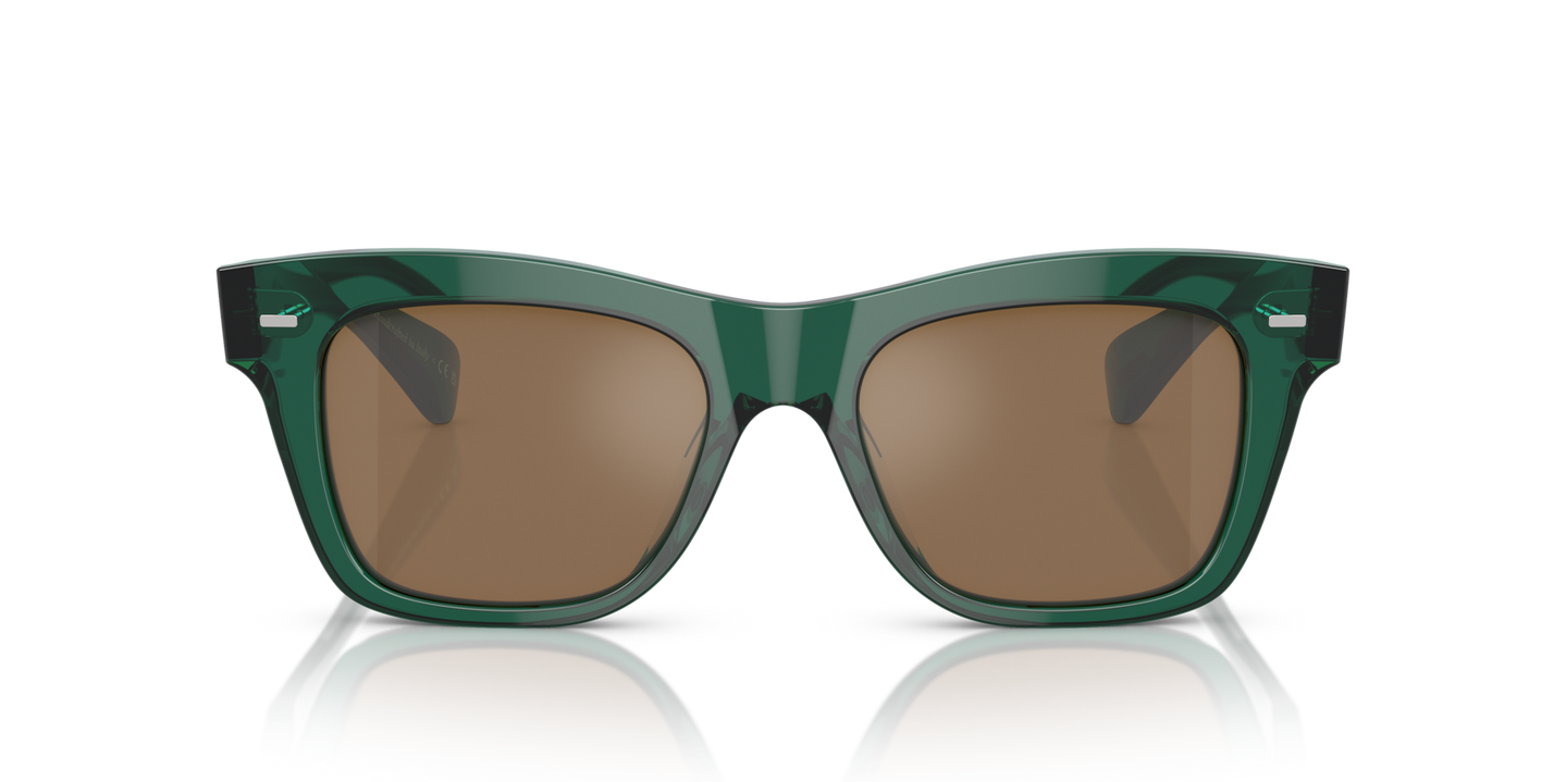 Oliver Peoples Ms. Oliver with Translucent Dark Teal frame and Brown lenses - Image Lenses