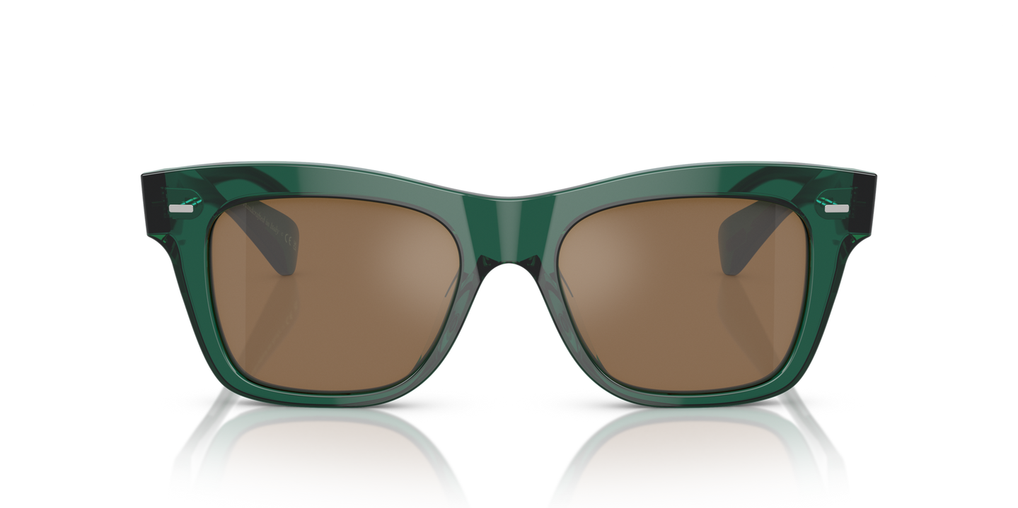 Oliver Peoples Ms. Oliver with Translucent Dark Teal frame and Brown lenses - Image Lenses