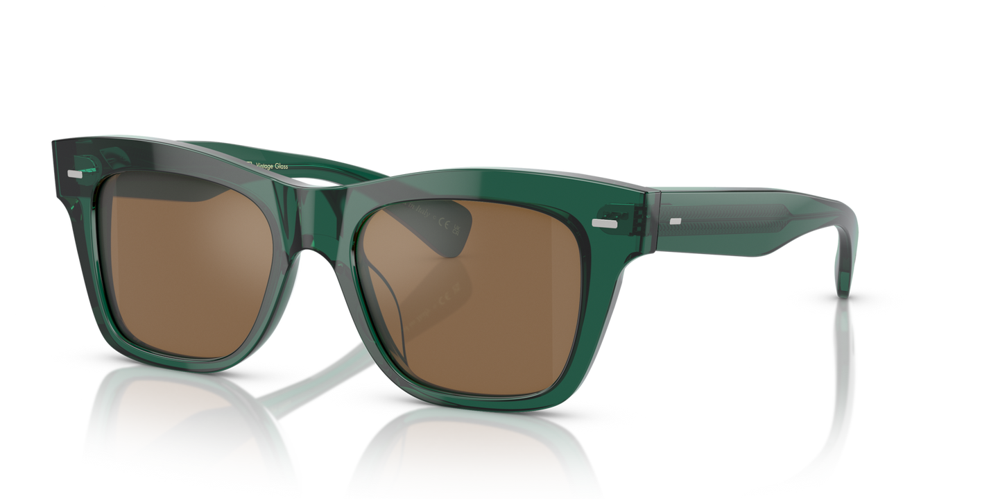 Oliver Peoples Ms. Oliver with Translucent Dark Teal frame and Brown lenses - Image Plaques