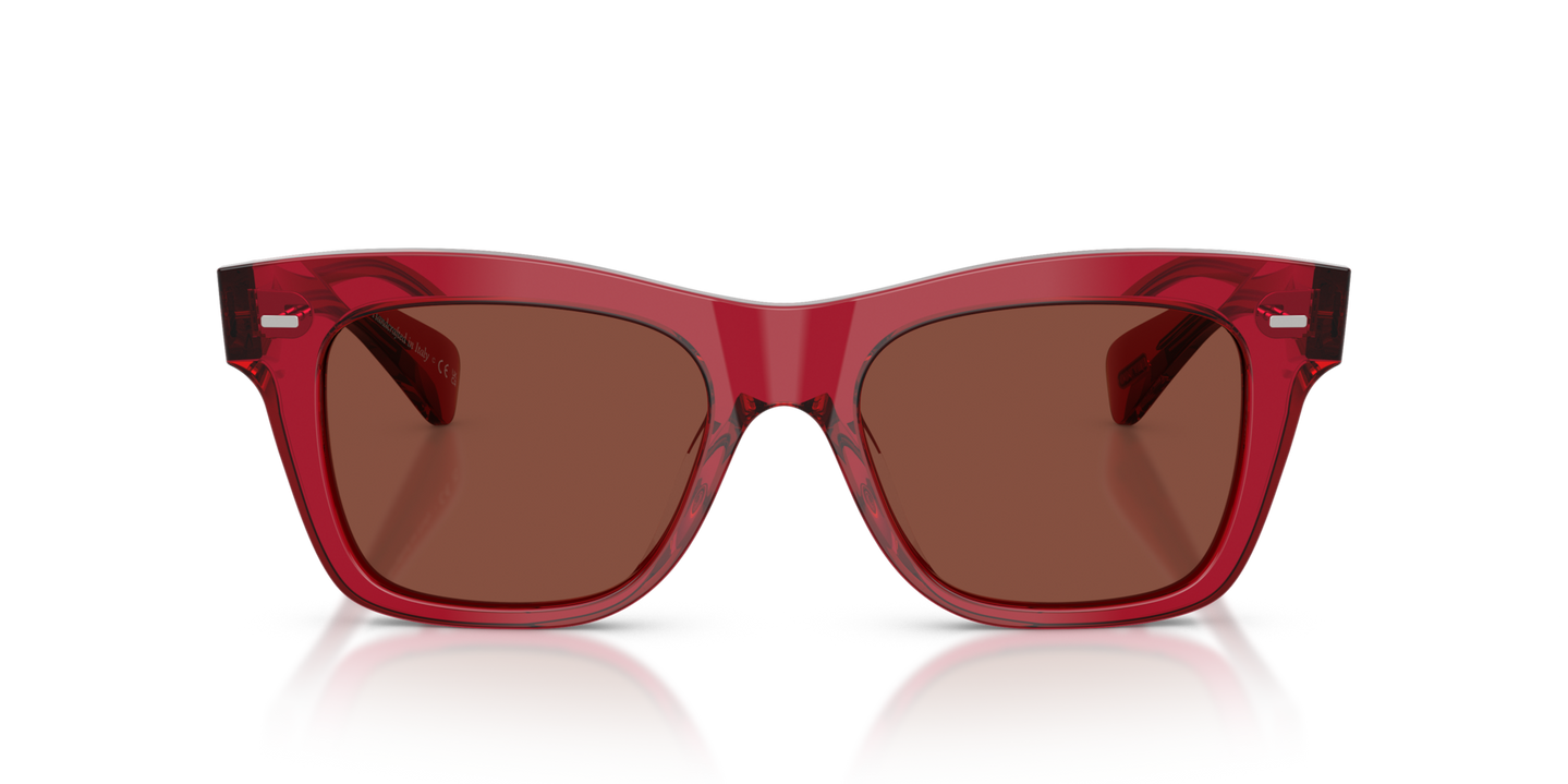 Oliver Peoples Ms. Oliver with Translucent Rust frame and Red lenses - Image Lenses