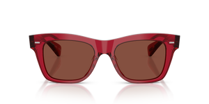 Sie Oliver Peoples Ms. Oliver mit Translucent Rust Gestell und Rot Gläsern - Das Bild 2