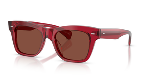 Sie Oliver Peoples Ms. Oliver mit Translucent Rust Gestell und Rot Gläsern - Das Bild 1
