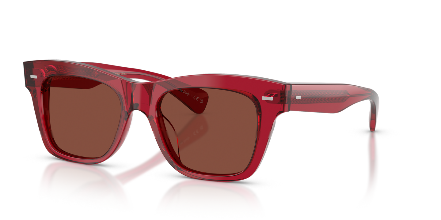 Oliver Peoples Ms. Oliver with Translucent Rust frame and Red lenses - Image Plaques