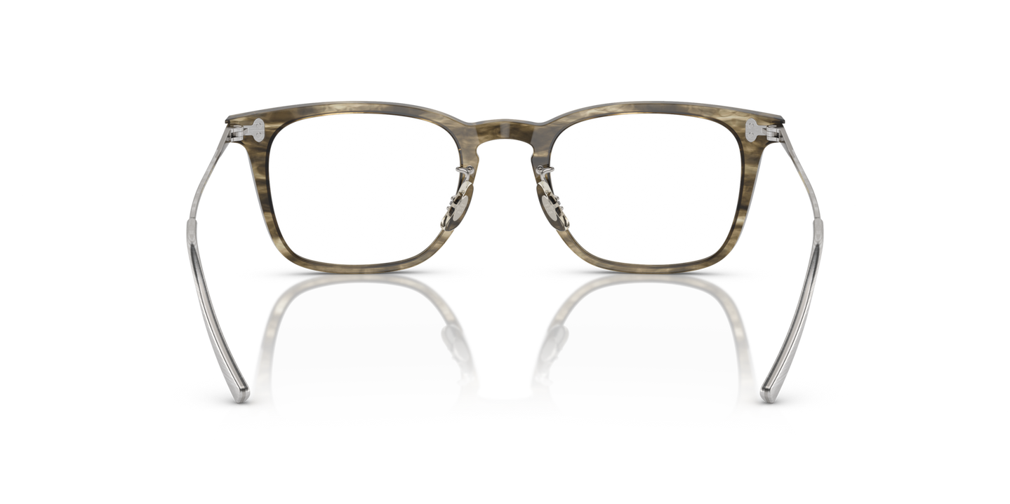 Oliver Peoples Loftin の ソフトオリーブバーク フレーム - 画像 Nosepads