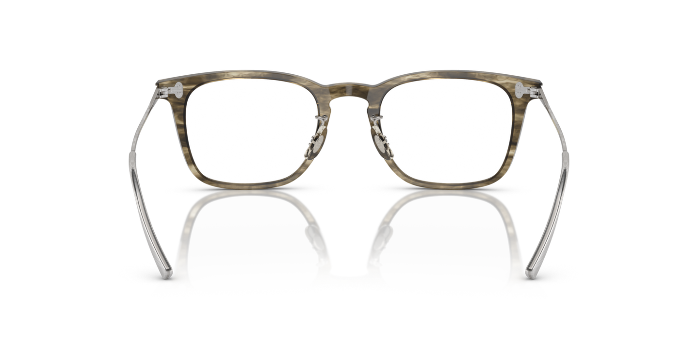 Oliver Peoples Loftin con montatura Bark verde oliva tenue - Immagine Naselli