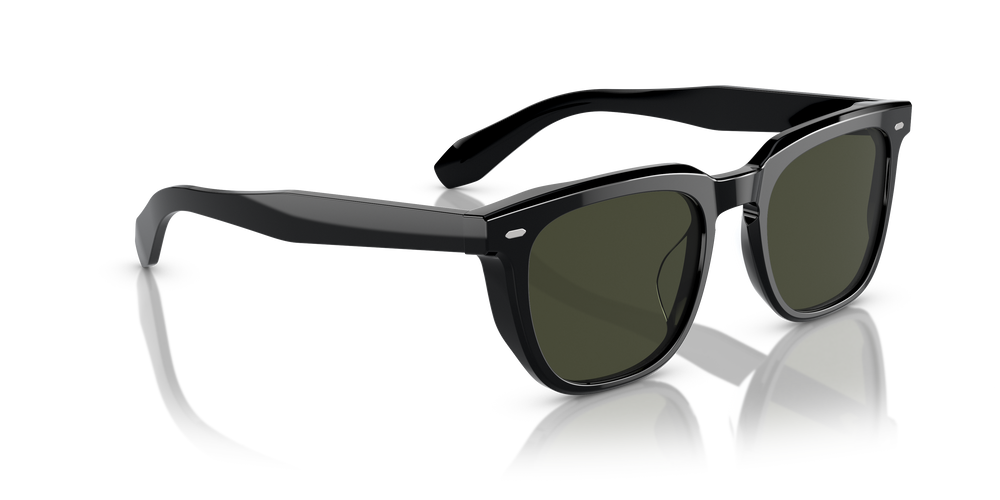 Sie Oliver Peoples N.06 Sun mit Schwarz Gestell und Grün Gläsern - Bild 3
