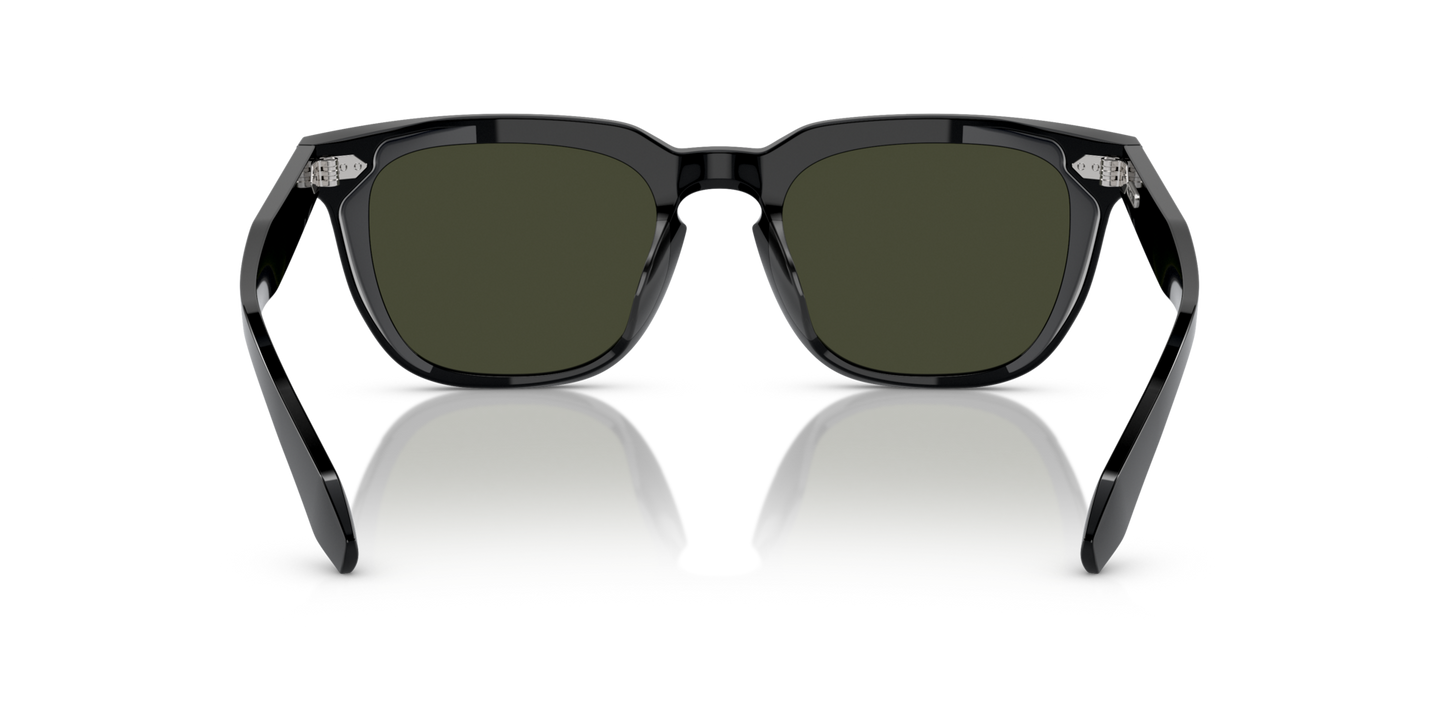 Oliver Peoples N.06 Sun with Black frame and Green lenses - Image Nosepads